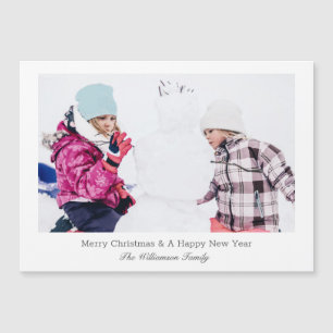 Modernes Minimalistisches Weihnachtsfest im Foto Magnetkarte