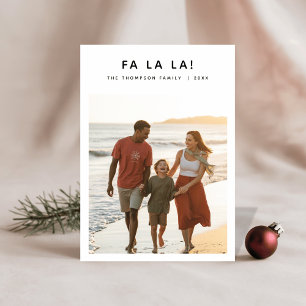 Modernes Minimalistisches Weihnachtsfest im La Bea Feiertagskarte