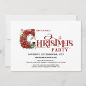 Modernes Minimalistisches Weihnachtsfest im Roten Einladung (Vorderseite)