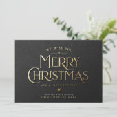 Modernes Minimalistisches Weihnachtsgeschäft Feiertagskarte (Stehend Vorderseite)