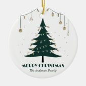 Modernes Minimalistisches Weihnachtsgeschenk Keramik Ornament (Vorne)