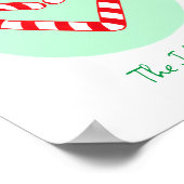 Modernes Minimalistisches Weihnachtsherz Candy Can Poster (Ecke)