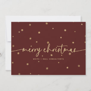 Modernes Minimalistisches Weihnachtsskriptgeschäft Feiertagskarte
