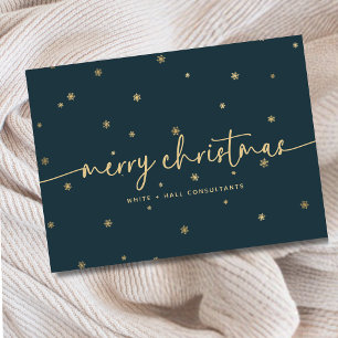 Modernes Minimalistisches Weihnachtsskriptgeschäft Feiertagskarte
