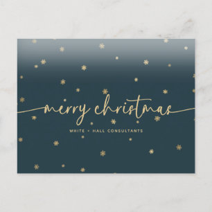 Modernes Minimalistisches Weihnachtsskriptgeschäft Postkarte