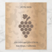 Modernes Minimalistisches Weingütesiegel Weinetikett (Einzelnes Label)