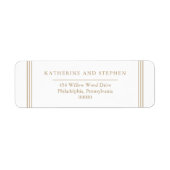 Modernes Minimalistisches Weiß | Antique Gold Wedd (Vorne)