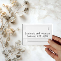 Modernes Minimalistisches Weiß auf Schwarz