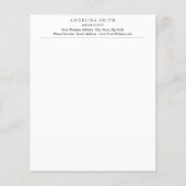 Modernes Minimalistisches Weiß Beruflich (Vorderseite)