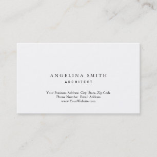 Modernes Minimalistisches Weiß Beruflich Visitenkarte