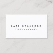 Modernes Minimalistisches Weiß Beruflich Visitenkarte (Vorderseite)