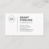 Modernes Minimalistisches Weiß Beruflich Visitenkarte (Vorderseite)