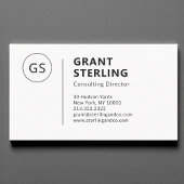 Modernes Minimalistisches Weiß Beruflich Visitenkarte