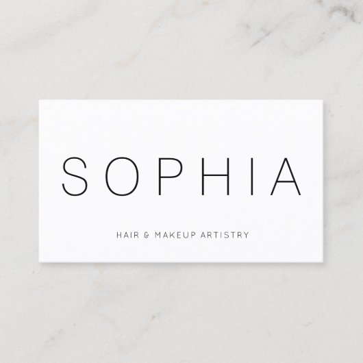 Modernes Minimalistisches Weiß Beruflich Visitenkarte (Vorderseite)