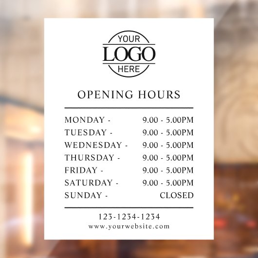 Modernes Minimalistisches Weiß | Geschäftsöffnungs Fensteraufkleber (Blatt 2)