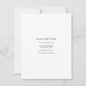 Modernes Minimalistisches Weiß-Save the Date-Foto Save The Date (Rückseite)