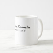 Modernes Minimalistisches Weiß verleiht Ihrem Beru Kaffeetasse (VorderseiteRechts)