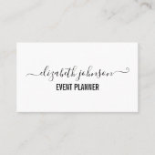 Modernes Minimalistisches Weiß Visitenkarte (Vorderseite)