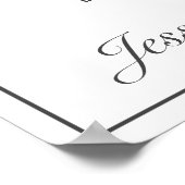 Modernes Minimalistisches Weißes Brautparty Begrüß Poster (Ecke)