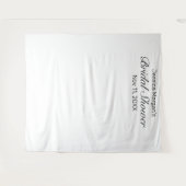 Modernes Minimalistisches Weißes Brautparty Foto Wandteppich (Vorderseite (Horizontal))