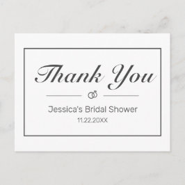 Modernes Minimalistisches Weißes Brautparty Vielen Postkarte