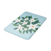 Modernes Minimalistisches Weißes Jasmine-Floral au Badematte (Schrägansicht)
