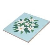 Modernes Minimalistisches Weißes Jasmine-Floral au Fliese (Seite)