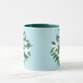 Modernes Minimalistisches Weißes Jasmine-Floral au Tasse (Zentrum)