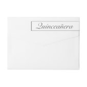 Modernes Minimalistisches Weißes Schwarzes Quinceñ (Rückseite)