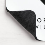 Modernes Minimalistisches weißes u. schwarzes Mousepad (Ecke)