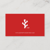 Modernes Minimalistisches Weißkorallenriff Tauchen Visitenkarte (Rückseite)