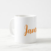 Modernes Minimalistisches Weißorn - Name hinzufüge Kaffeetasse (Vorderseite Links)
