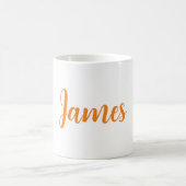 Modernes Minimalistisches Weißorn - Name hinzufüge Kaffeetasse (Mittel)
