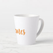 Modernes Minimalistisches Weißorn - Name hinzufüge Milchtasse (Rechte Ecke)