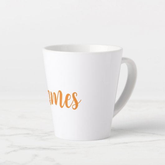 Modernes Minimalistisches Weißorn - Name hinzufüge Milchtasse (Rechte Ecke)