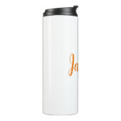Modernes Minimalistisches Weißorn - Name hinzufüge Thermosbecher (Nach links gedreht)