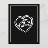 Modernes Minimalistisches Weißschwarz Begleitkarte (Rückseite)