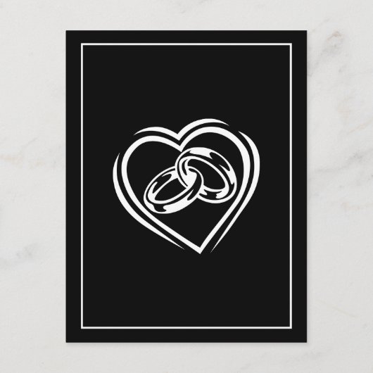 Modernes Minimalistisches Weißschwarz Begleitkarte (Rückseite)