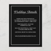 Modernes Minimalistisches Weißschwarz Begleitkarte (Vorderseite)