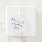 Modernes Minimalistisches Weißschwarz Danke, dass  Geschenkanhänger (Beispiel)