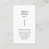 Modernes Minimalistisches Weißschwarz Visitenkarte (Vorderseite)