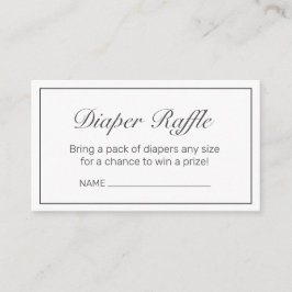 Modernes Minimalistisches Weißschwarz-Windeln-Wind Begleitkarte