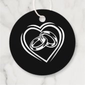 Modernes Minimalistisches Weißschwarzes Brautparty Geschenkanhänger (Rückseite)