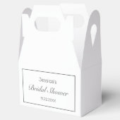 Modernes Minimalistisches Weißschwarzes Brautparty Geschenkschachtel (Geöffnet)