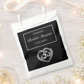 Modernes Minimalistisches Weißschwarzes Brautparty Geschenktütchen (Ausgeschnitten)