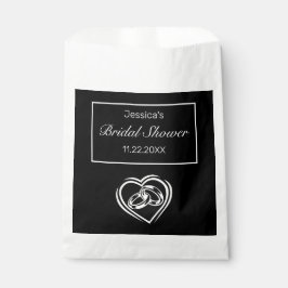 Modernes Minimalistisches Weißschwarzes Brautparty Geschenktütchen