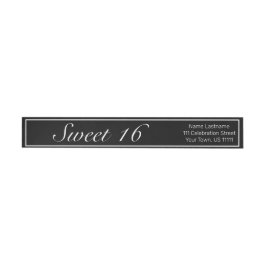 Modernes Minimalistisches Weißschwarzes Sweet 16 G