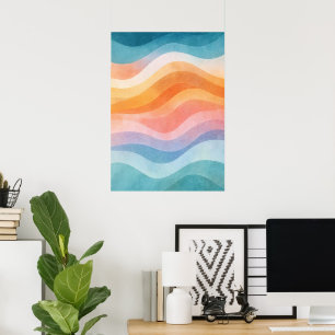 Modernes minimalistisches Wellenplakat • Neutrale  Poster