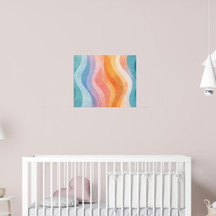 Modernes minimalistisches Wellenplakat • Neutrales Poster