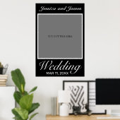 Modernes Minimalistisches White Black Weddings Fot Poster (Heimbüro)